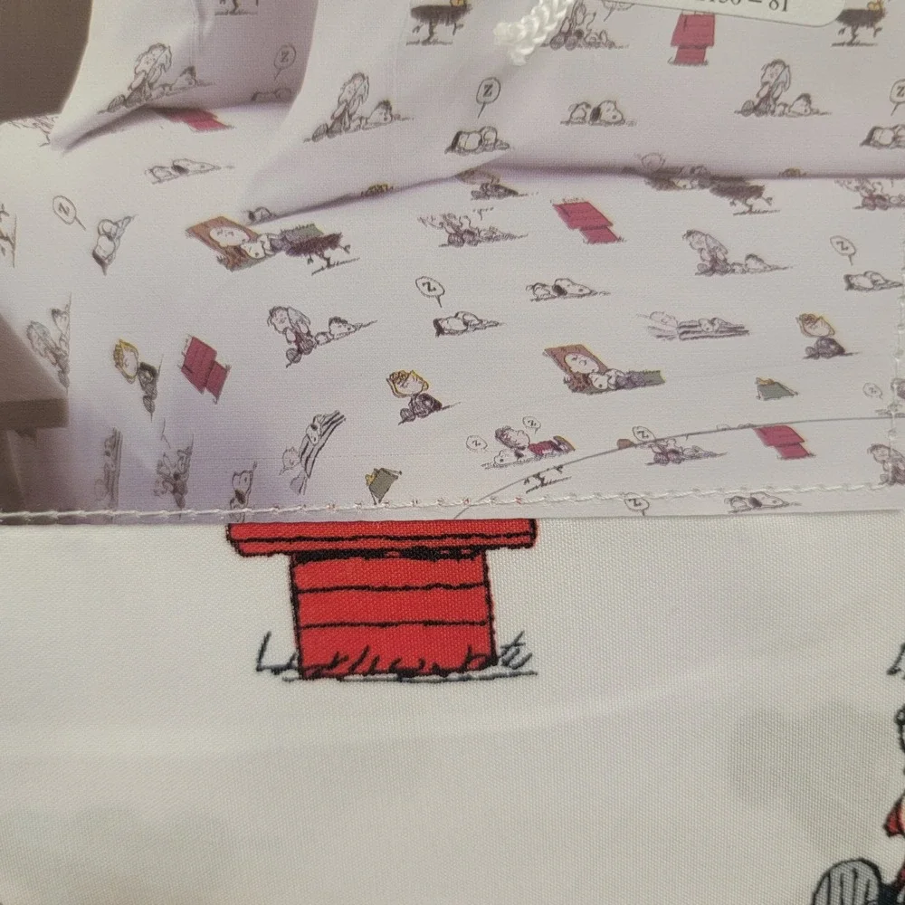 Berkshire Peanuts Snoopy‎ Charlie Brown Woodstock AOP Full Sheet Set 4pc New